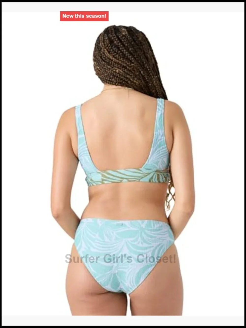 Banded Sport Bralette Bikini Top, UPF 50+, Quick-Dry, Removable Pads
